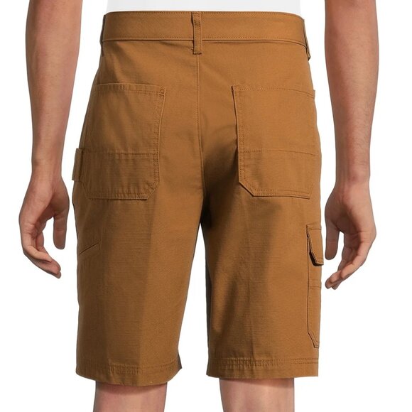 Brahma Relaxed Fit Ripstop Work Rugged Shorts Multi-Use Cargo Pocket Men's Brown - Picture 3 of 8